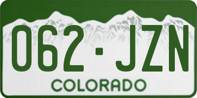 CO license plate 062JZN