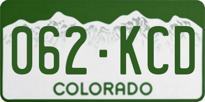 CO license plate 062KCD