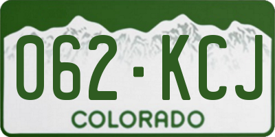 CO license plate 062KCJ