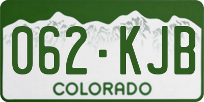 CO license plate 062KJB