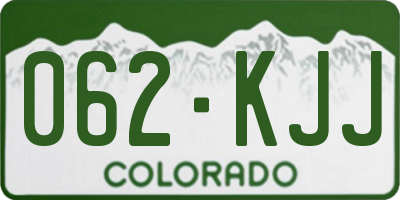 CO license plate 062KJJ