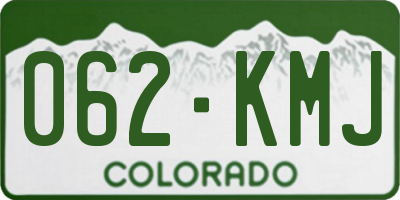 CO license plate 062KMJ