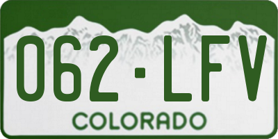 CO license plate 062LFV