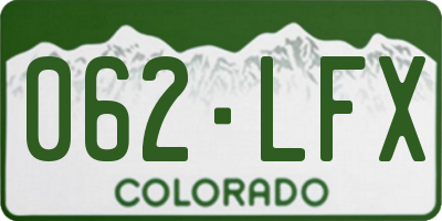 CO license plate 062LFX