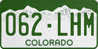 CO license plate 062LHM