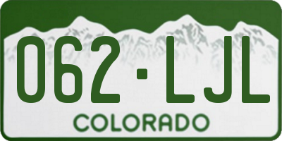 CO license plate 062LJL