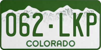 CO license plate 062LKP