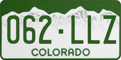 CO license plate 062LLZ