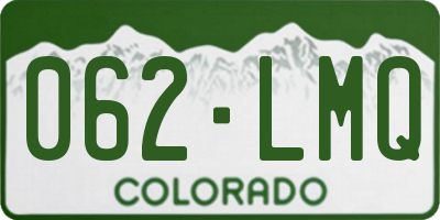CO license plate 062LMQ