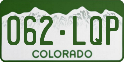 CO license plate 062LQP