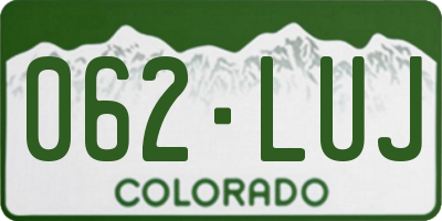 CO license plate 062LUJ