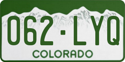 CO license plate 062LYQ