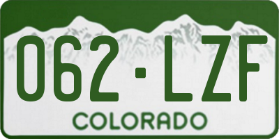 CO license plate 062LZF