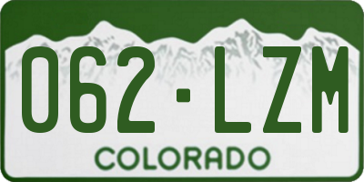 CO license plate 062LZM