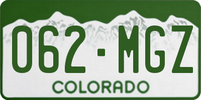 CO license plate 062MGZ