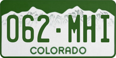 CO license plate 062MHI