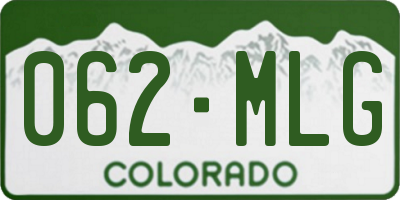 CO license plate 062MLG