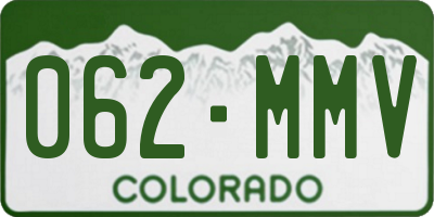 CO license plate 062MMV