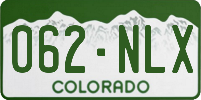 CO license plate 062NLX