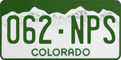 CO license plate 062NPS