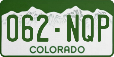 CO license plate 062NQP