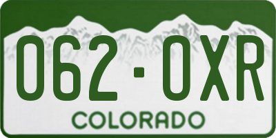 CO license plate 062OXR