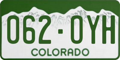 CO license plate 062OYH