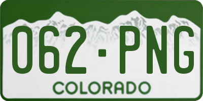 CO license plate 062PNG