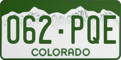 CO license plate 062PQE
