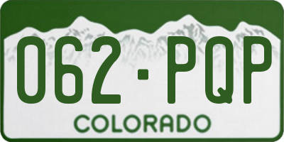 CO license plate 062PQP