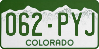 CO license plate 062PYJ