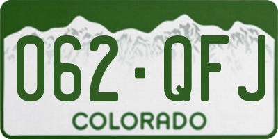 CO license plate 062QFJ
