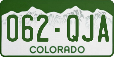 CO license plate 062QJA