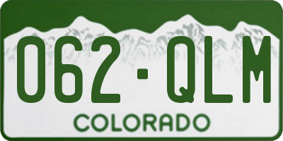 CO license plate 062QLM