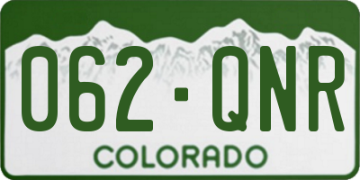 CO license plate 062QNR
