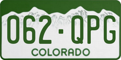 CO license plate 062QPG