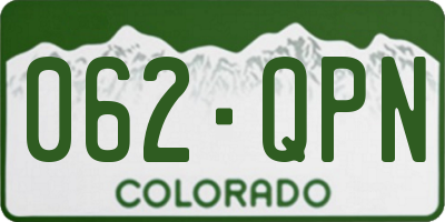 CO license plate 062QPN