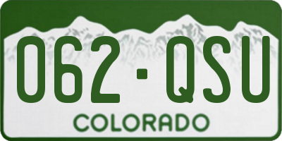 CO license plate 062QSU