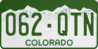CO license plate 062QTN