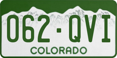 CO license plate 062QVI