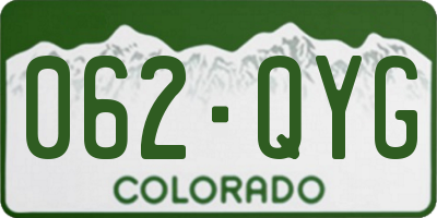 CO license plate 062QYG