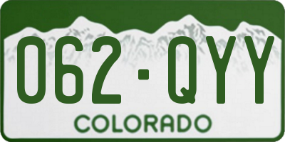 CO license plate 062QYY