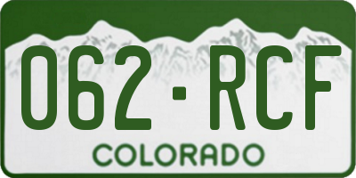 CO license plate 062RCF