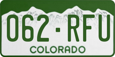 CO license plate 062RFU