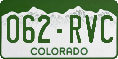 CO license plate 062RVC