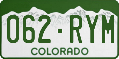 CO license plate 062RYM