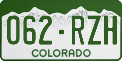 CO license plate 062RZH