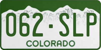 CO license plate 062SLP