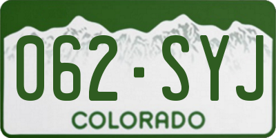 CO license plate 062SYJ