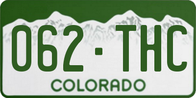 CO license plate 062THC